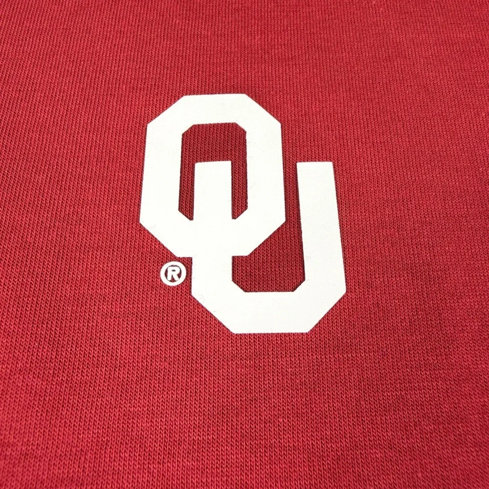 Jordan Oklahoma Sooners Mens XXL Red Grey Colorblock Polo 445591-085 Dri-Fit EUC - Picture 3 of 11